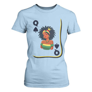Queen Of Spades Black Girl T Shirt For Women African American Women Pride TS12 Light Blue Print Your Wear