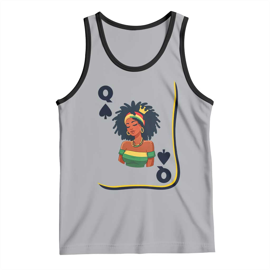 Queen Of Spades Black Girl Tank Top African American Women Pride TS12 Athletic Heather Black Print Your Wear