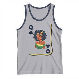 Queen Of Spades Black Girl Tank Top African American Women Pride TS12 Athletic Heather Navy Print Your Wear