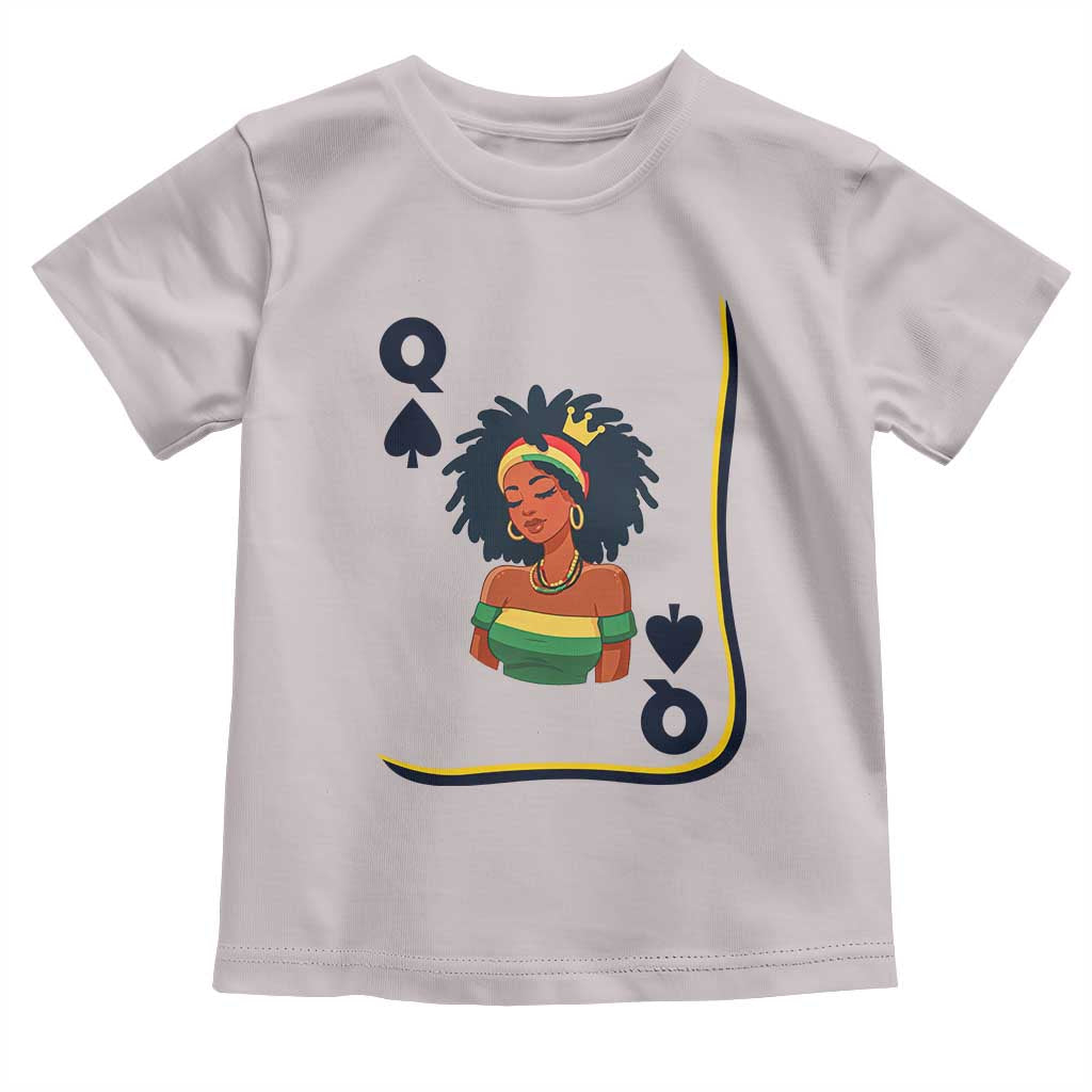 Queen Of Spades Black Girl Toddler T Shirt African American Women Pride TS12 Ice Gray Print Your Wear