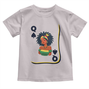 Queen Of Spades Black Girl Toddler T Shirt African American Women Pride TS12 Ice Gray Print Your Wear