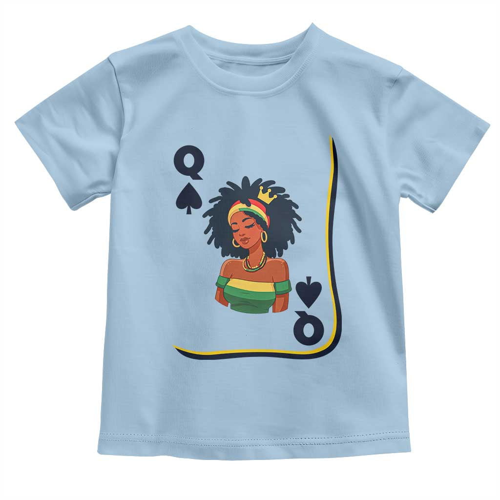 Queen Of Spades Black Girl Toddler T Shirt African American Women Pride TS12 Light Blue Print Your Wear