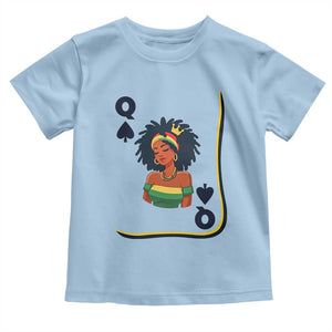 Queen Of Spades Black Girl Toddler T Shirt African American Women Pride TS12 Light Blue Print Your Wear