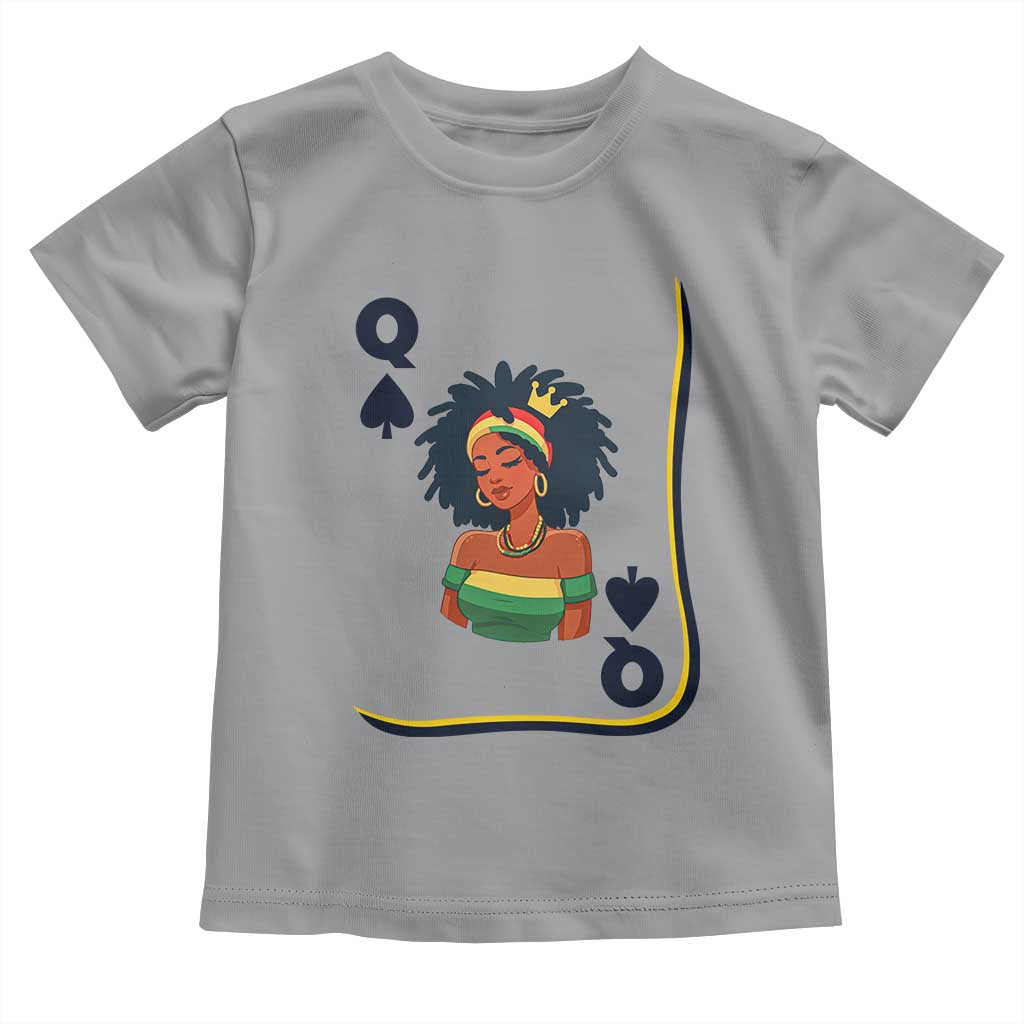 Queen Of Spades Black Girl Toddler T Shirt African American Women Pride TS12 Sport Gray Print Your Wear