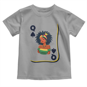 Queen Of Spades Black Girl Toddler T Shirt African American Women Pride TS12 Sport Gray Print Your Wear