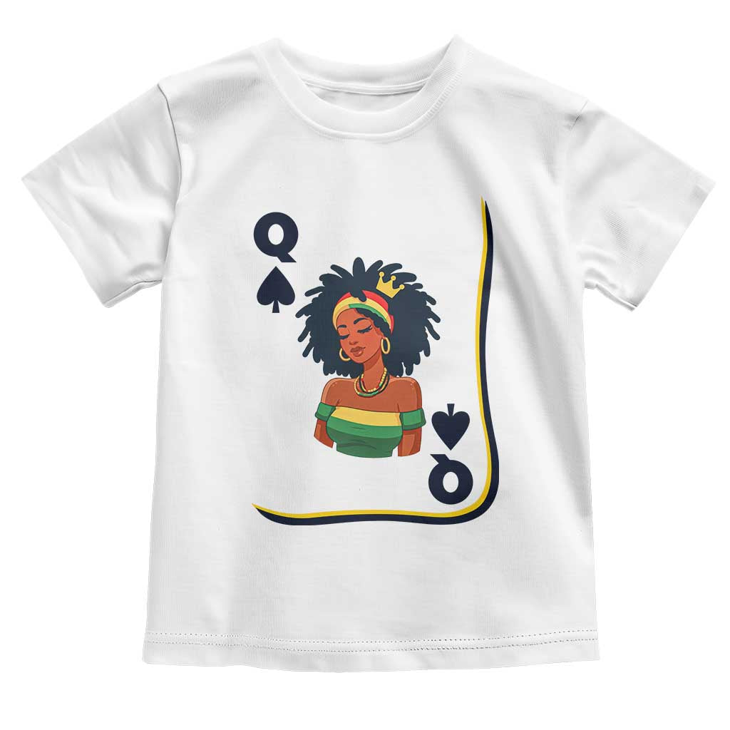 Queen Of Spades Black Girl Toddler T Shirt African American Women Pride TS12 White Print Your Wear