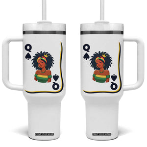 Queen Of Spades Black Girl Tumbler With Handle African American Women Pride TS12 One Size: 40 oz White Print Your Wear