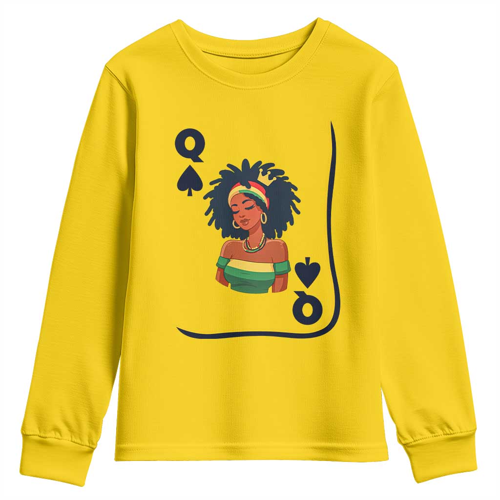 Queen Of Spades Black Girl Youth Sweatshirt African American Women Pride TS12 Daisy Print Your Wear