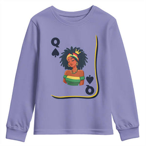 Queen Of Spades Black Girl Youth Sweatshirt African American Women Pride TS12 Violet Print Your Wear