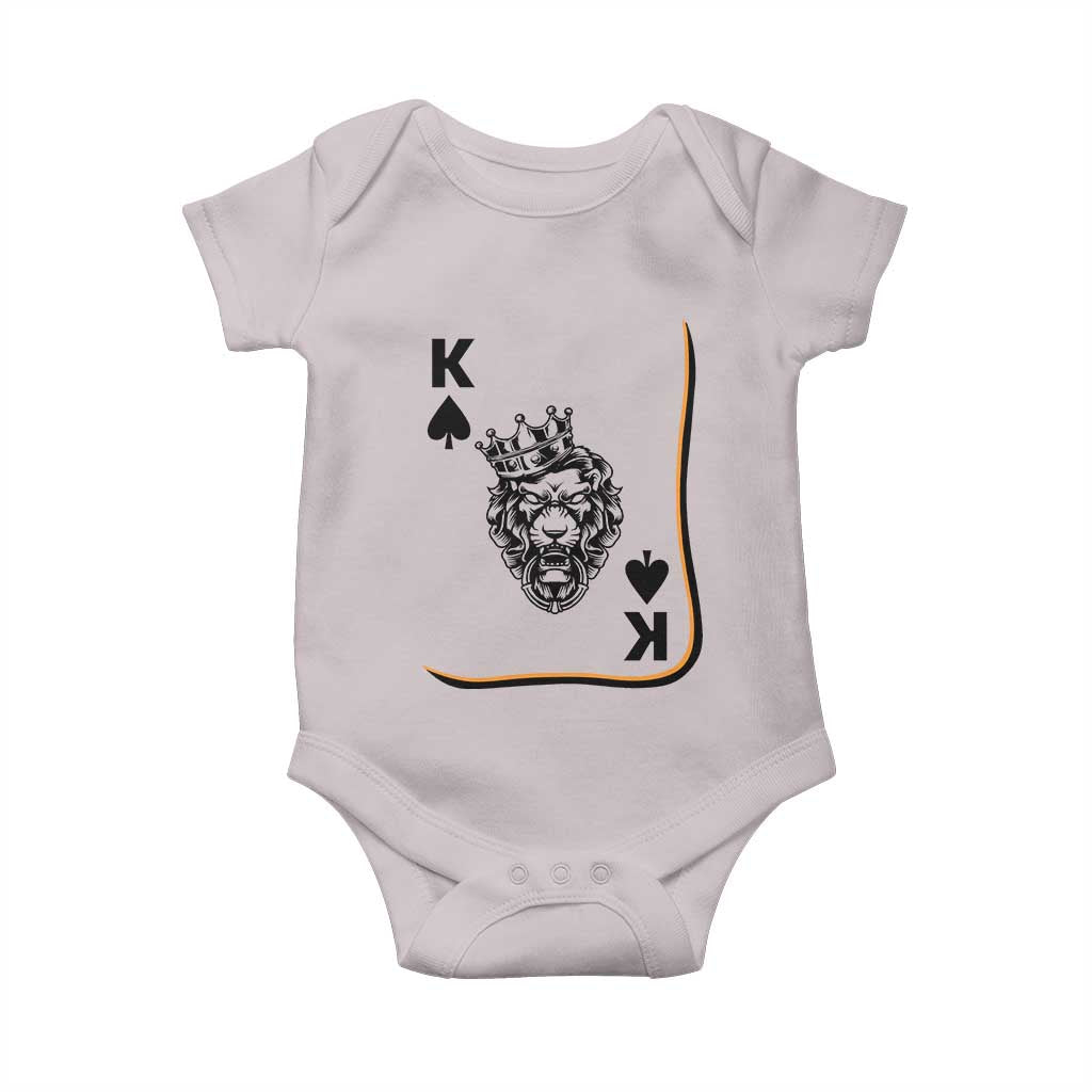 Black King Lion Baby Onesie African American Black History Month Gift TS12 Ice Gray Print Your Wear