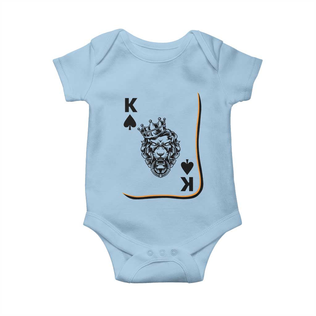 Black King Lion Baby Onesie African American Black History Month Gift TS12 Light Blue Print Your Wear
