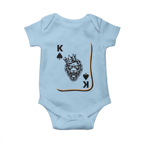 Black King Lion Baby Onesie African American Black History Month Gift TS12 Light Blue Print Your Wear