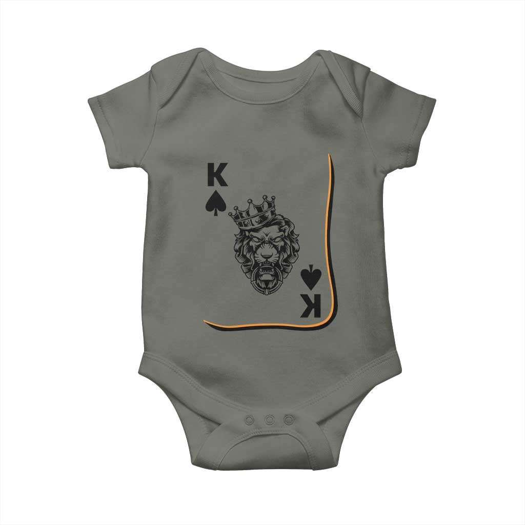 Black King Lion Baby Onesie African American Black History Month Gift TS12 Military Green Print Your Wear