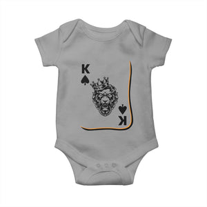 Black King Lion Baby Onesie African American Black History Month Gift TS12 Sport Gray Print Your Wear