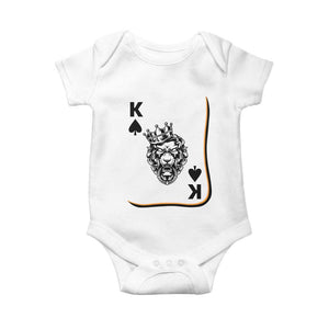 Black King Lion Baby Onesie African American Black History Month Gift TS12 White Print Your Wear
