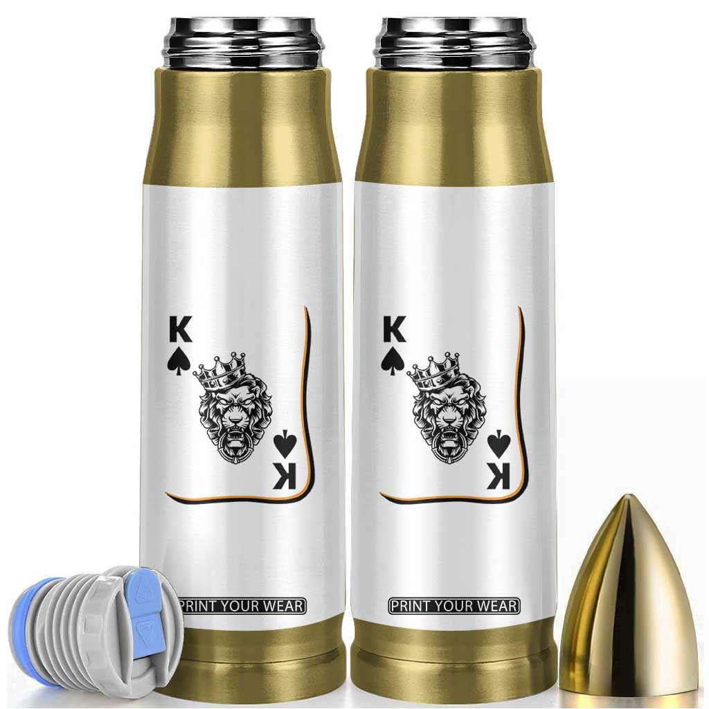 Black King Lion Bullet Tumbler African American Black History Month Gift TS12 White Print Your Wear
