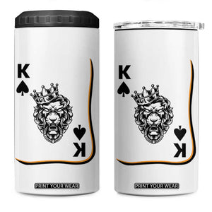 Black King Lion 4 in 1 Can Cooler Tumbler African American Black History Month Gift TS12 One Size: 16 oz White Print Your Wear