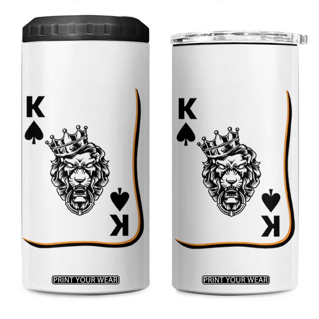 Black King Lion 4 in 1 Can Cooler Tumbler African American Black History Month Gift TS12 One Size: 16 oz White Print Your Wear