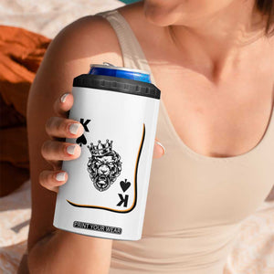 Black King Lion 4 in 1 Can Cooler Tumbler African American Black History Month Gift TS12 Print Your Wear