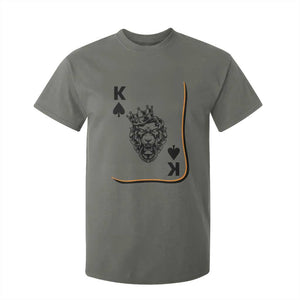Black King Lion T Shirt For Kid African American Black History Month Gift TS12 Military Green Print Your Wear