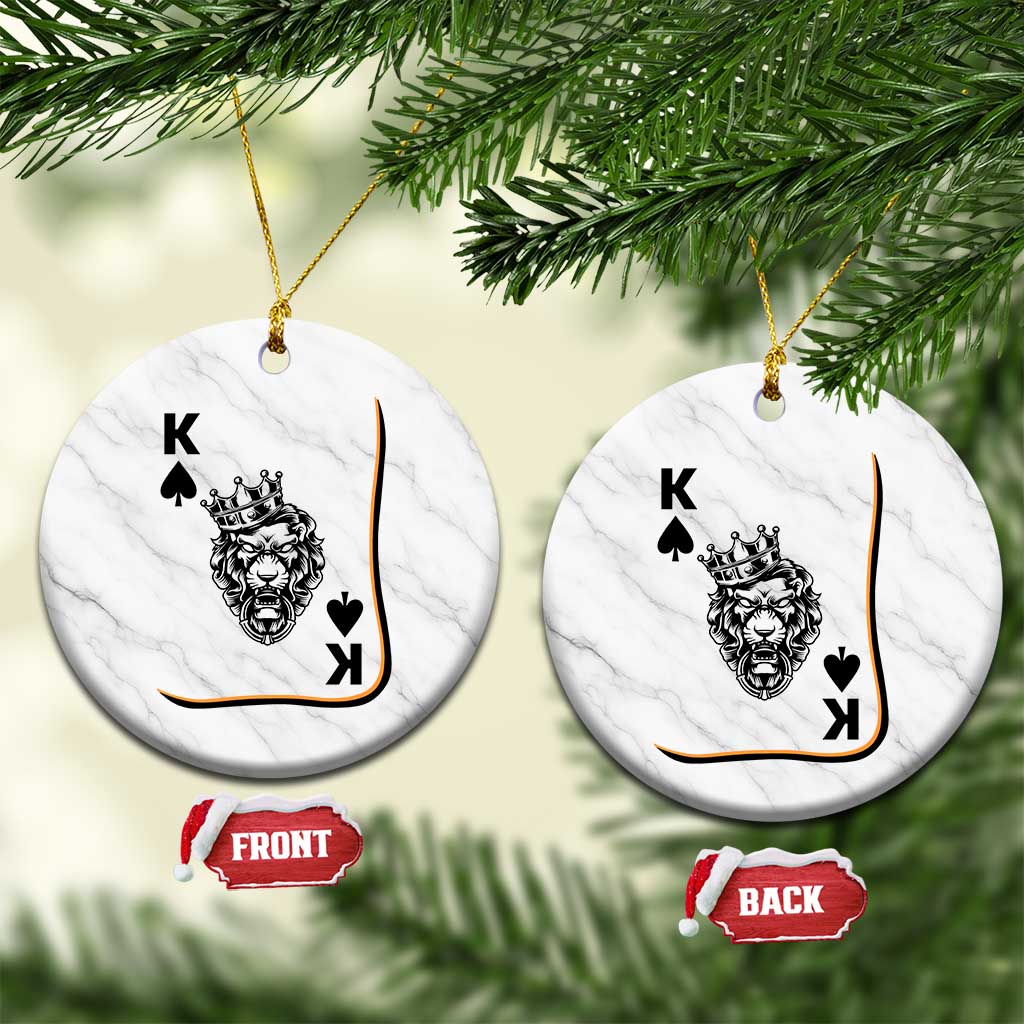 Black King Lion Ceramic Ornament African American Black History Month Gift TS12 1pc White Marble Print Your Wear