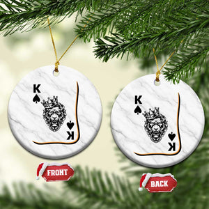 Black King Lion Ceramic Ornament African American Black History Month Gift TS12 1pc White Marble Print Your Wear
