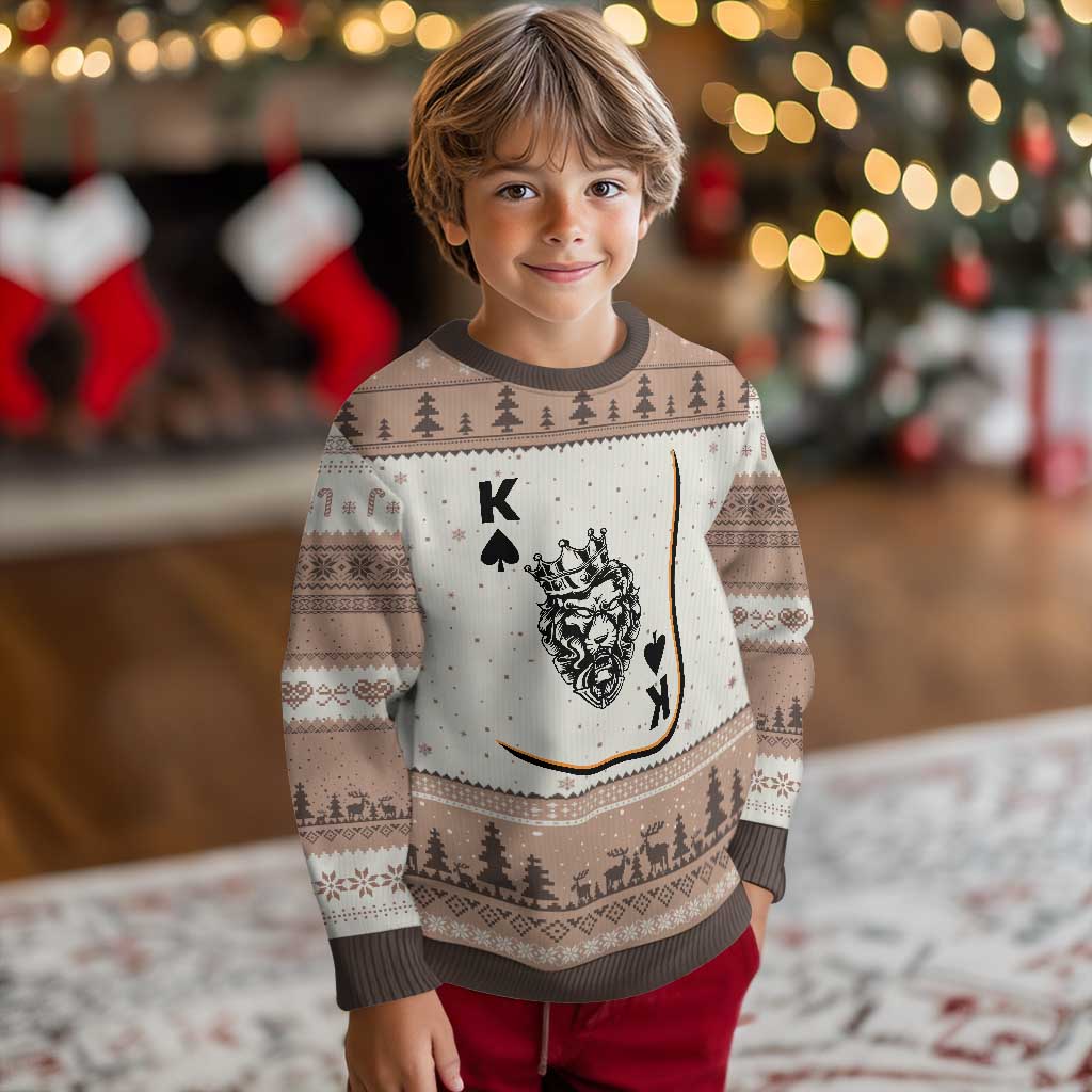 Black King Lion Ugly Christmas Sweater African American Black History Month Gift TS12 Mocha Mousse Print Your Wear