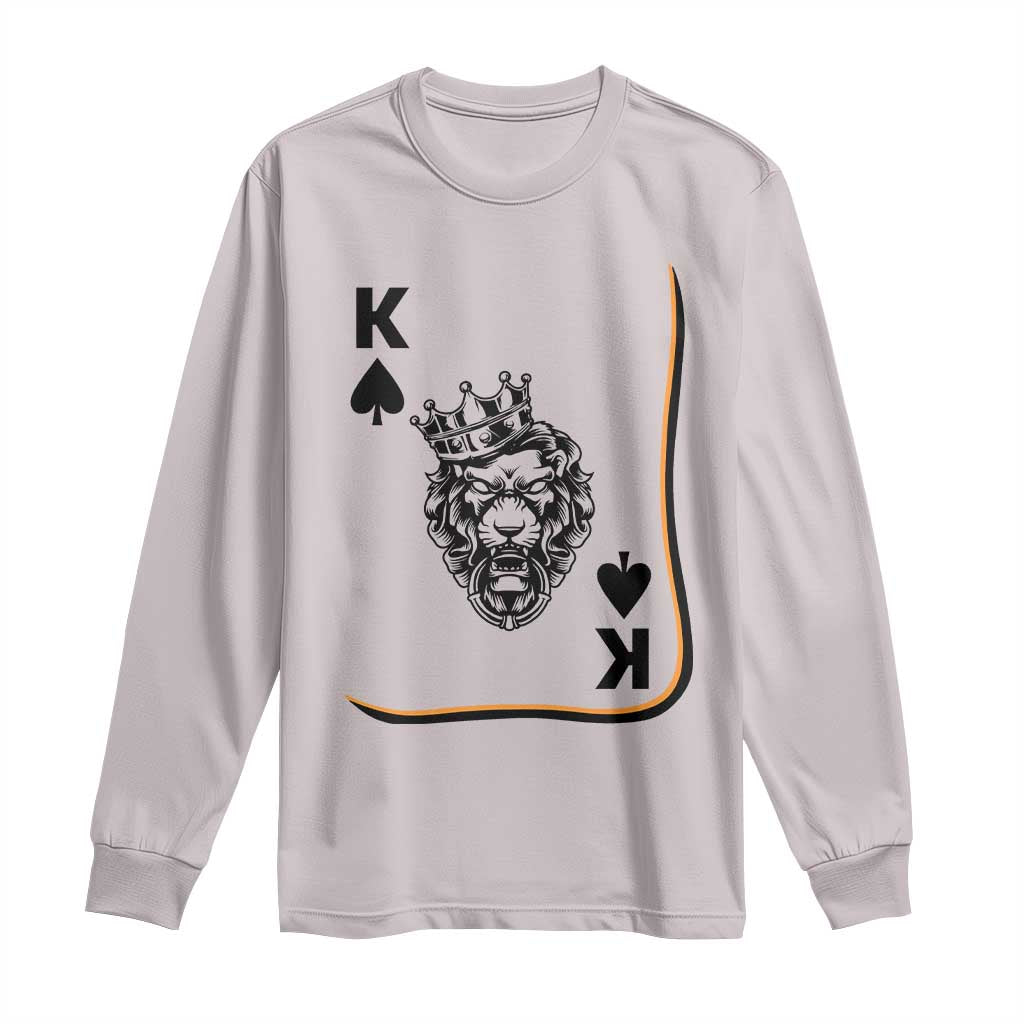 Black King Lion Long Sleeve Shirt African American Black History Month Gift TS12 Ice Gray Print Your Wear