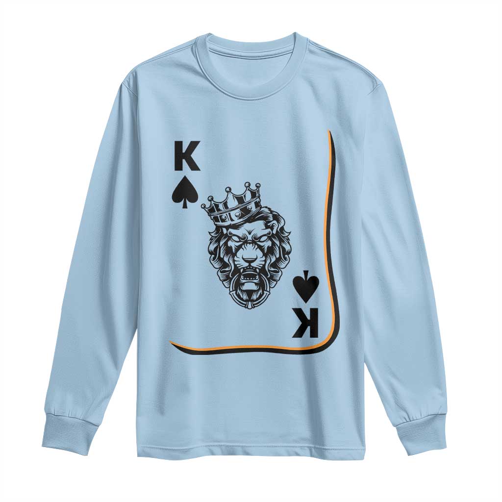 Black King Lion Long Sleeve Shirt African American Black History Month Gift TS12 Light Blue Print Your Wear
