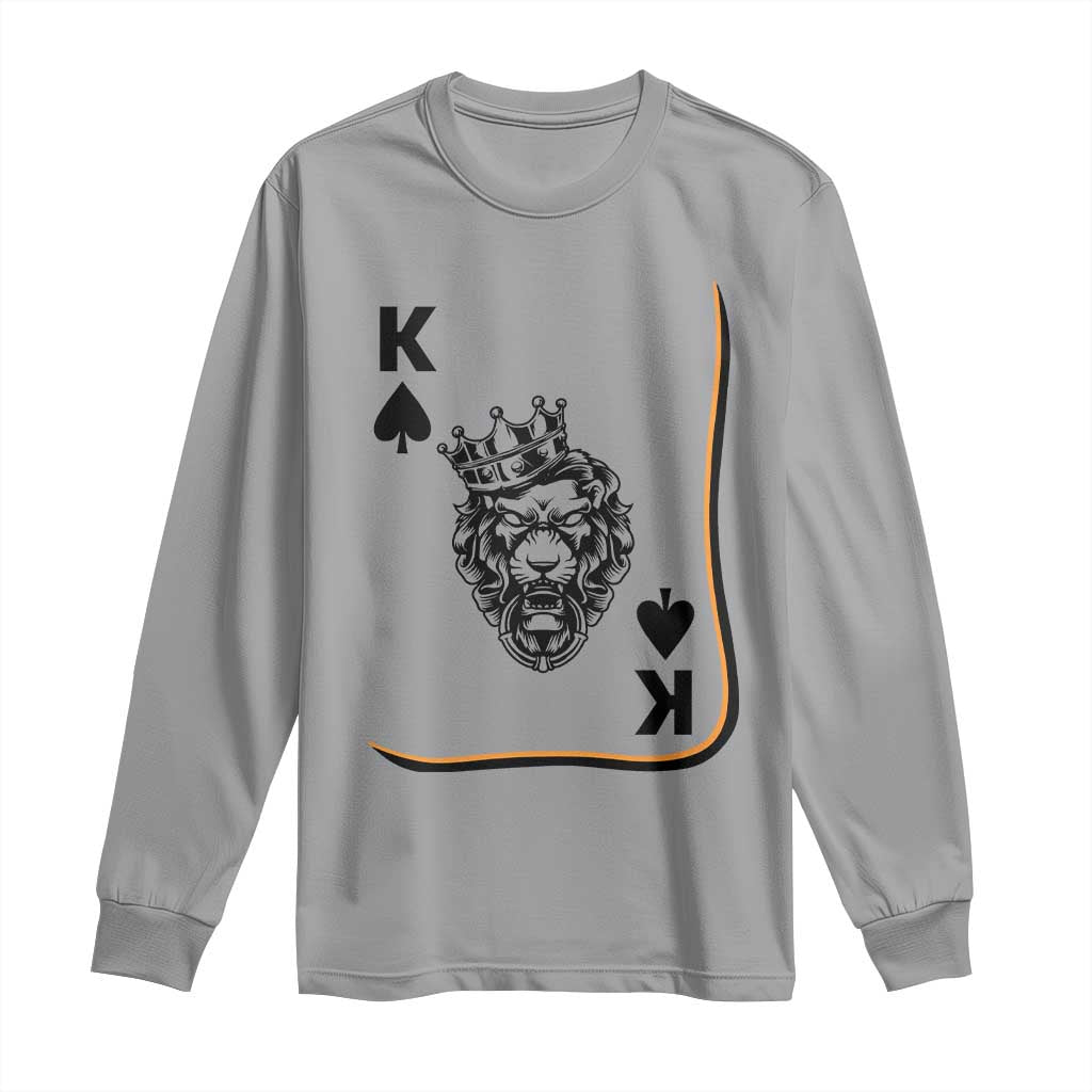 Black King Lion Long Sleeve Shirt African American Black History Month Gift TS12 Sport Gray Print Your Wear