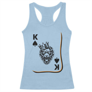 Black King Lion Racerback Tank Top African American Black History Month Gift TS12 Light Blue Print Your Wear