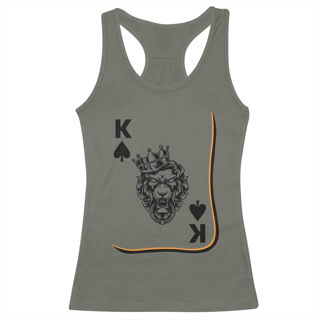 Black King Lion Racerback Tank Top African American Black History Month Gift TS12 Military Green Print Your Wear
