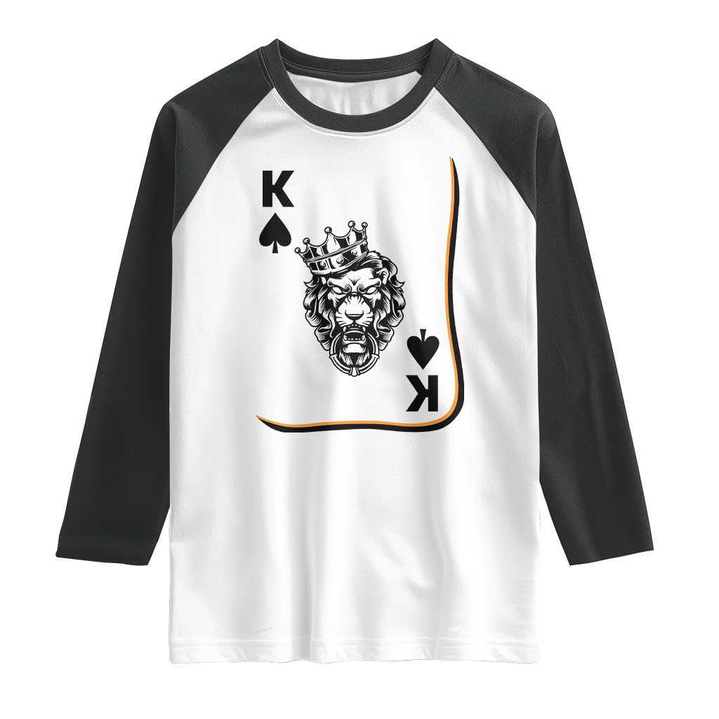 Black King Lion Raglan Shirt African American Black History Month Gift TS12 White Black Print Your Wear