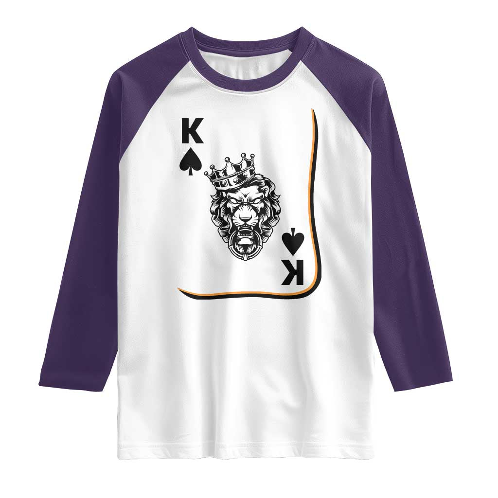 Black King Lion Raglan Shirt African American Black History Month Gift TS12 White Purple Print Your Wear