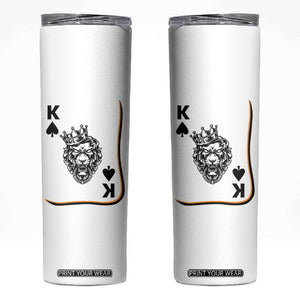 Black King Lion Skinny Tumbler African American Black History Month Gift TS12 White Print Your Wear