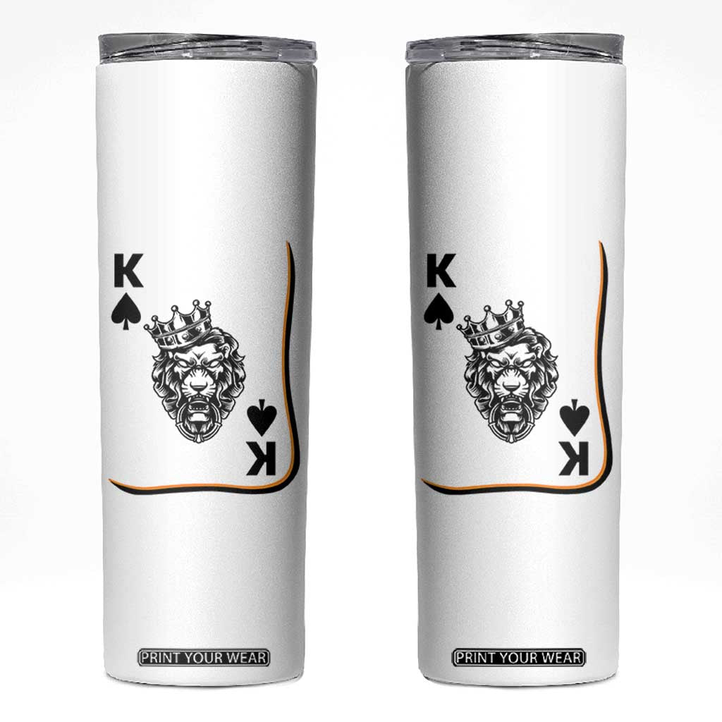 Black King Lion Skinny Tumbler African American Black History Month Gift TS12 White Print Your Wear
