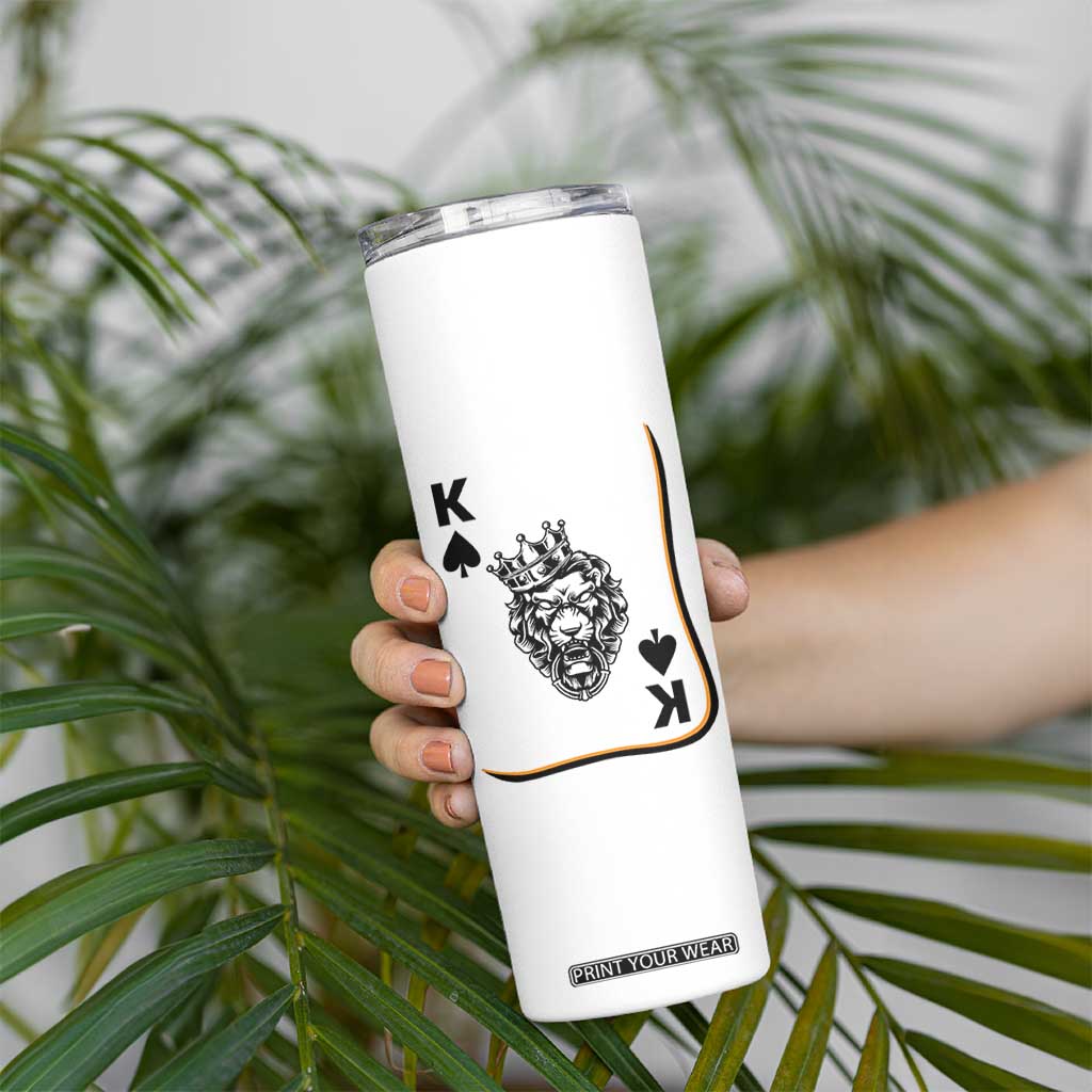 Black King Lion Skinny Tumbler African American Black History Month Gift TS12 Print Your Wear