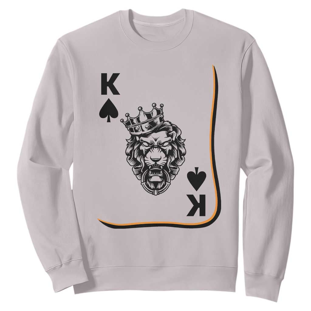 Black King Lion Sweatshirt African American Black History Month Gift TS12 Ice Gray Print Your Wear