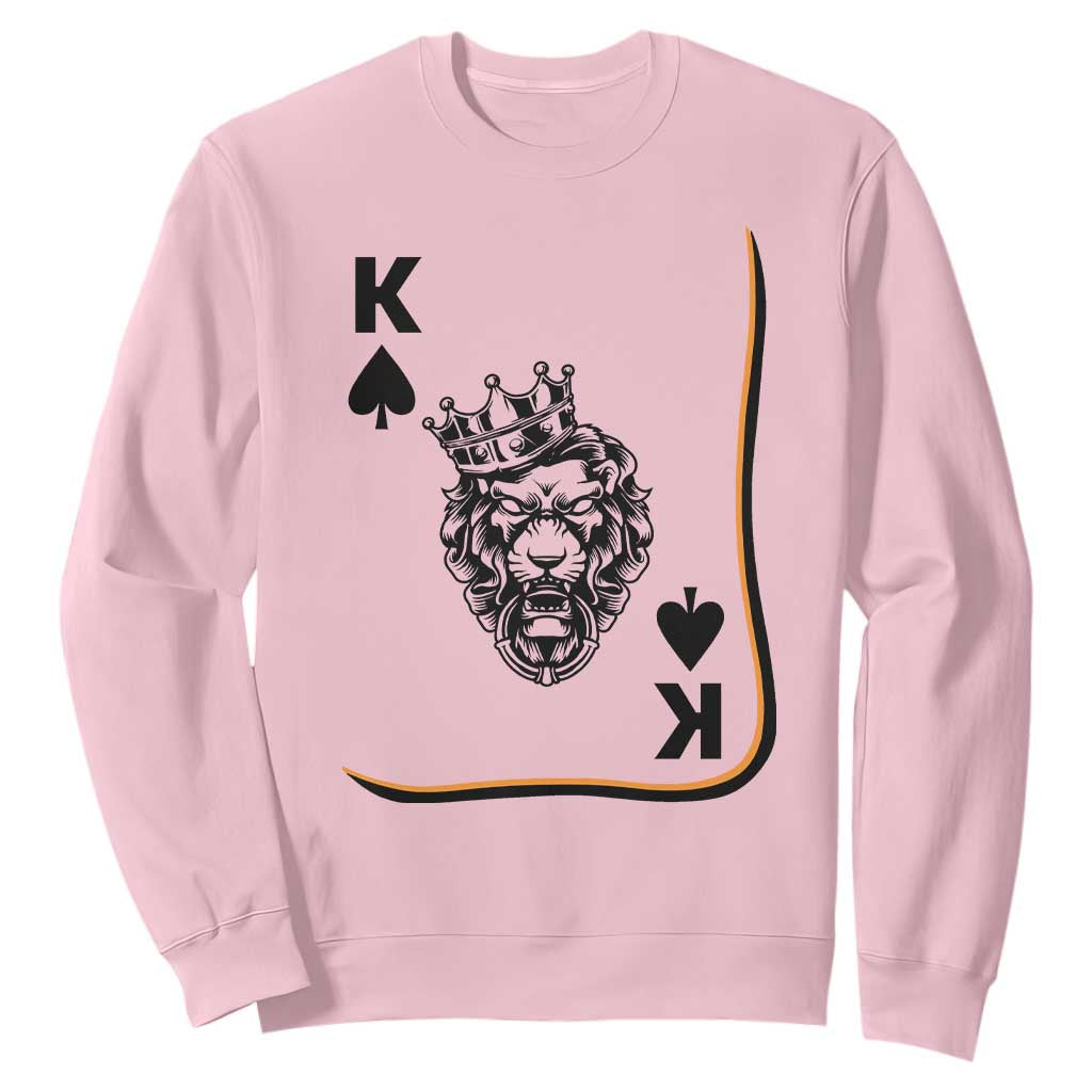 Black King Lion Sweatshirt African American Black History Month Gift TS12 Light Pink Print Your Wear