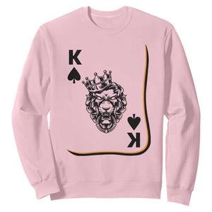 Black King Lion Sweatshirt African American Black History Month Gift TS12 Light Pink Print Your Wear