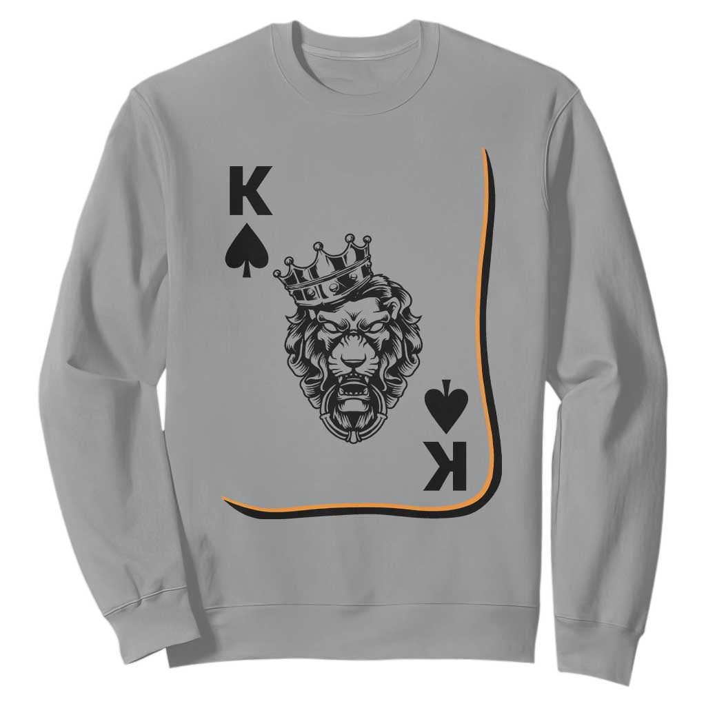 Black King Lion Sweatshirt African American Black History Month Gift TS12 Sport Gray Print Your Wear