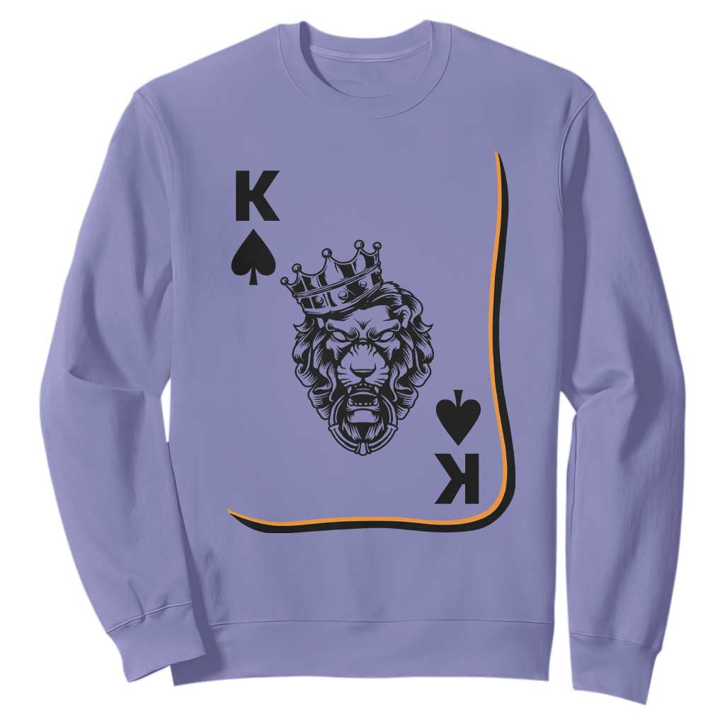 Black King Lion Sweatshirt African American Black History Month Gift TS12 Violet Print Your Wear