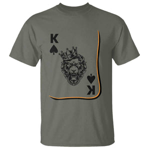 Black King Lion T Shirt African American Black History Month Gift TS12 Military Green Print Your Wear