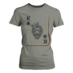Black King Lion T Shirt For Women African American Black History Month Gift TS12 Military Green Print Your Wear