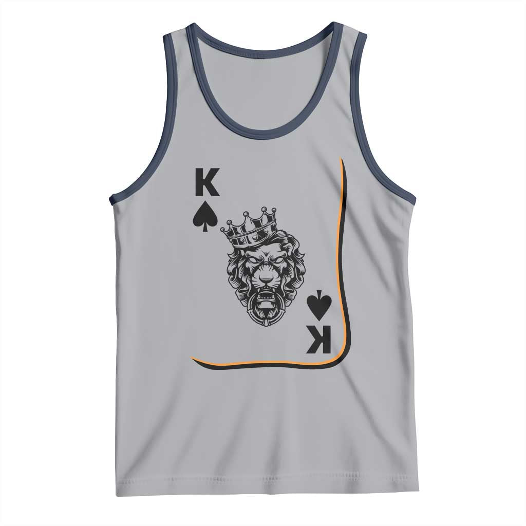 Black King Lion Tank Top African American Black History Month Gift TS12 Athletic Heather Navy Print Your Wear