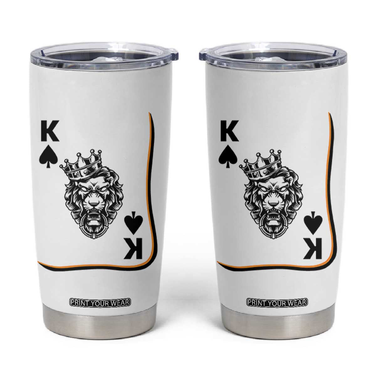 Black King Lion Tumbler Cup African American Black History Month Gift TS12 White Print Your Wear