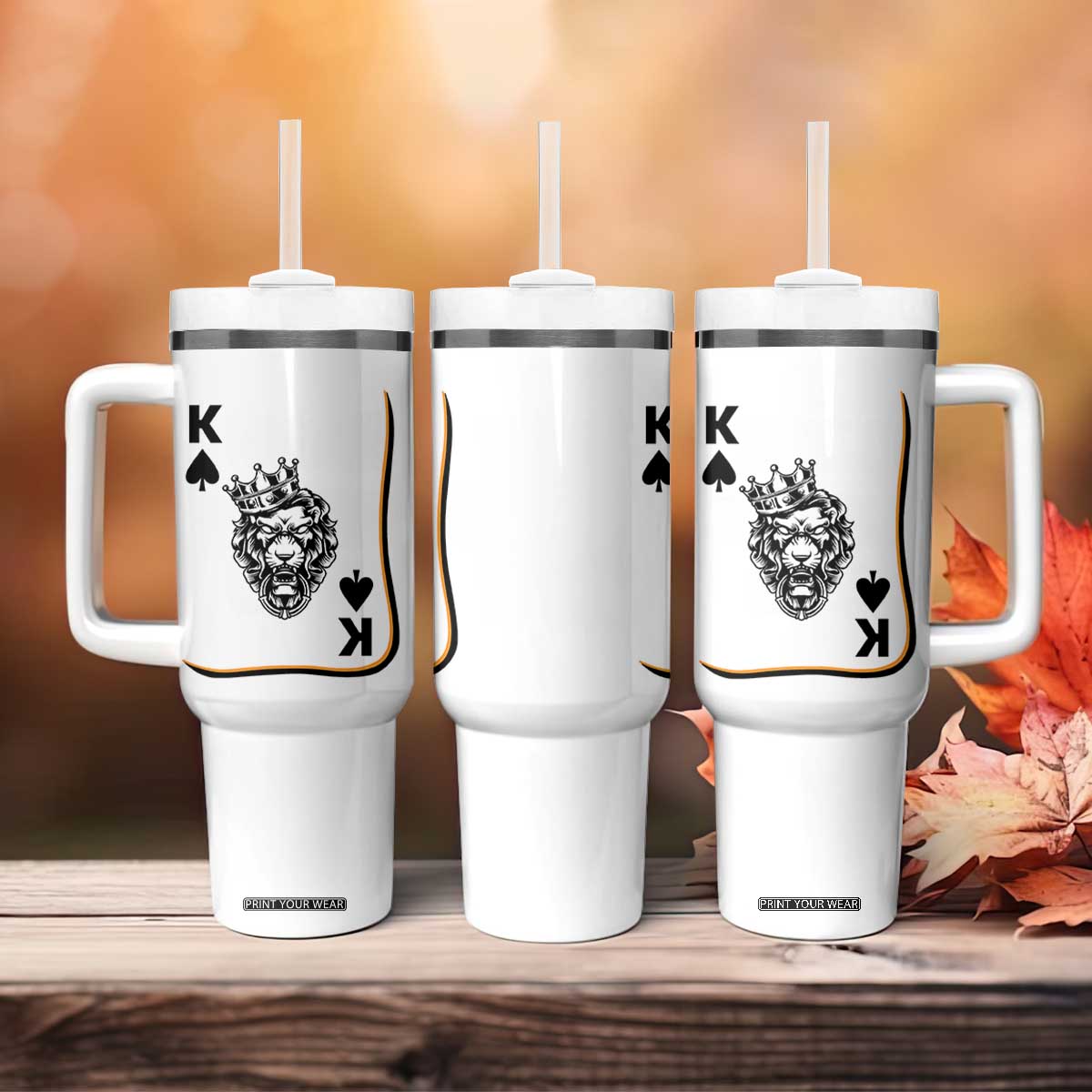 Black King Lion Tumbler With Handle African American Black History Month Gift TS12 Print Your Wear