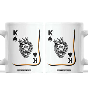 Black King Lion Coffee Mug African American Black History Month Gift TS12 White Print Your Wear