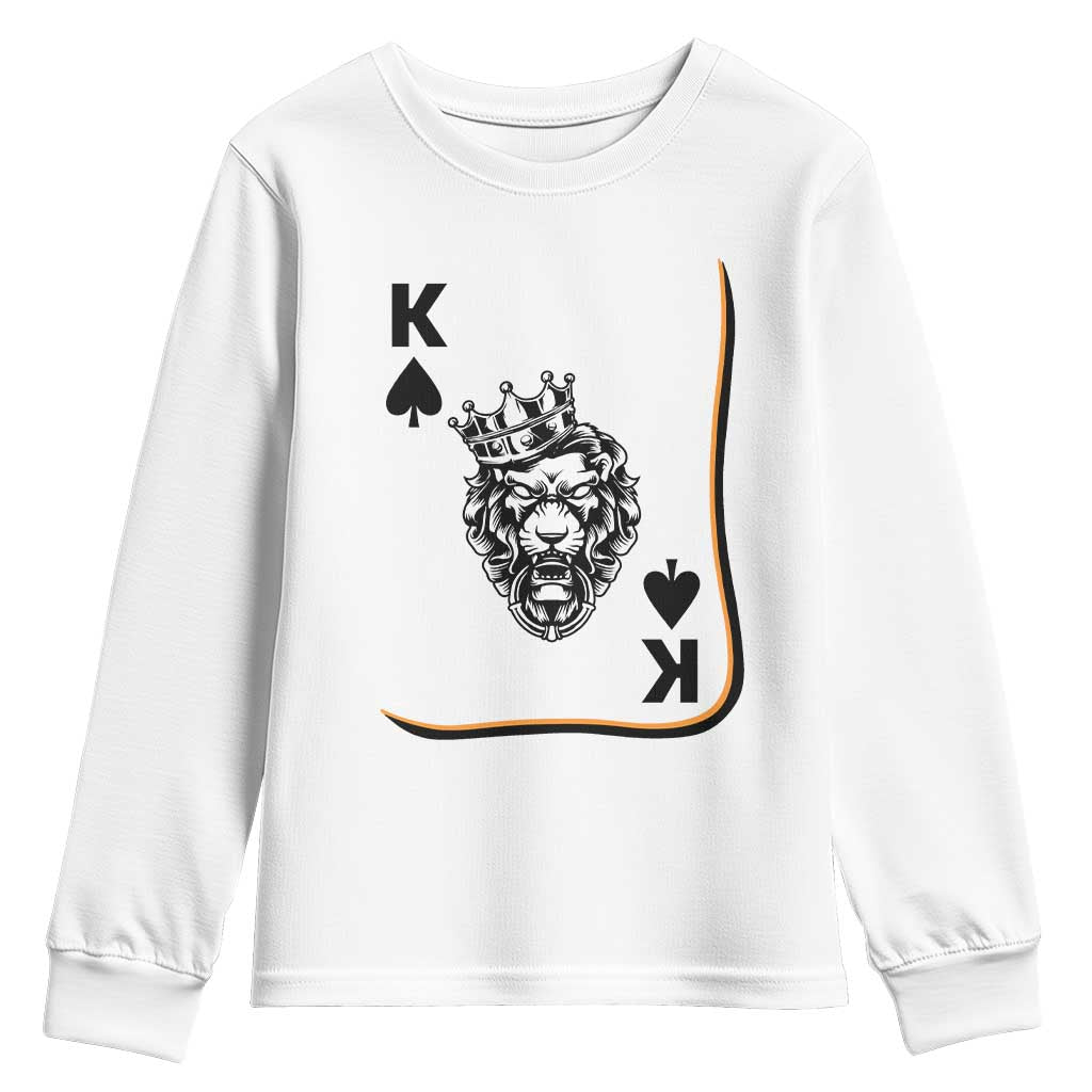 Black King Lion Youth Sweatshirt African American Black History Month Gift TS12 White Print Your Wear