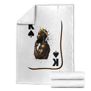 King Of Spades Black Man Throw Blanket African American Men Pride TS12 White Print Your Wear
